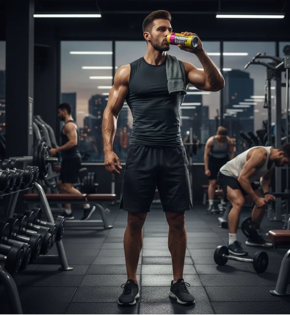 مصرف نوشابه انرژی زا حین تمرین و فواید آن