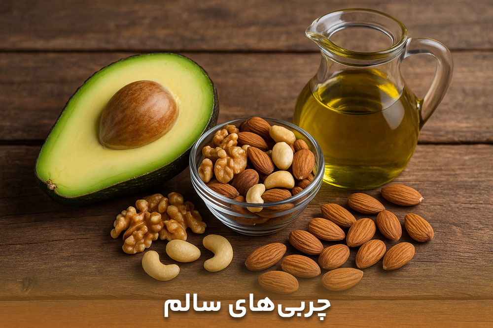 تصویر چربی های سالم در جواب به سوال برای لاغری شکم چی بخوریم