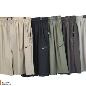 تصویر رنگ بندی شلوارک مردانه نایکNIKE در کرم، مشکی، سبز، طوسی تیره و طوسی روشن