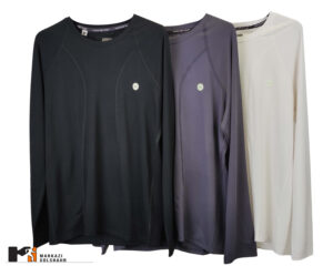 تیشرت آستین بلند بیس زنانه ملانژ کد080398