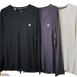 تیشرت آستین بلند بیس زنانه ملانژ کد080398