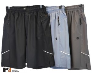 شلوارک مردانه جیب زبپ دار 4رنگ ملانژ کد090336