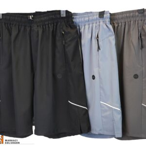 شلوارک مردانه جیب زبپ دار 4رنگ ملانژ کد090336