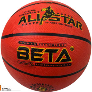 توپ بسکت لاستیکی5 مناسب فضای بیرون کد 2003335 رویه این نمونه توپ از لاستیک با کیفیت تولید شده است و مناسب برای بازی در فضای بیرون است