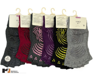 جوراب پیلاتس نیم انگشت پوشیده کد 2012207