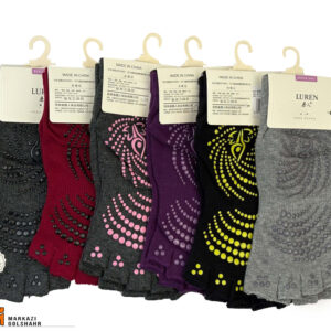 جوراب پیلاتس نیم انگشت پوشیده کد 2012207