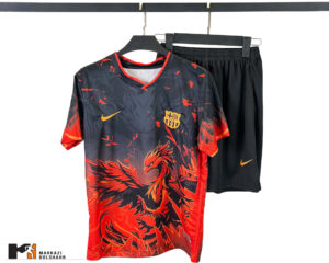 بلوز شورت فوتبالی بچه گانه بارسلونا دراگون کد 2012738
