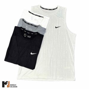 تیشرت آستین حلقه ای مردانه نایک لوگو کاتری کد 6213