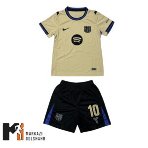 کیت فوتبالی بچه‌گانه بارسا کرم پامال 