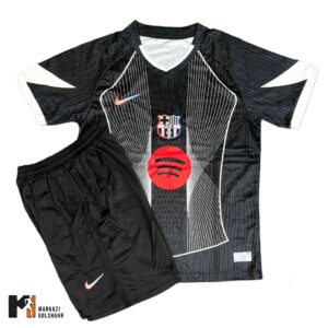کیت فوتبالی تمرینی بارسلونا مشکی کد 2014789