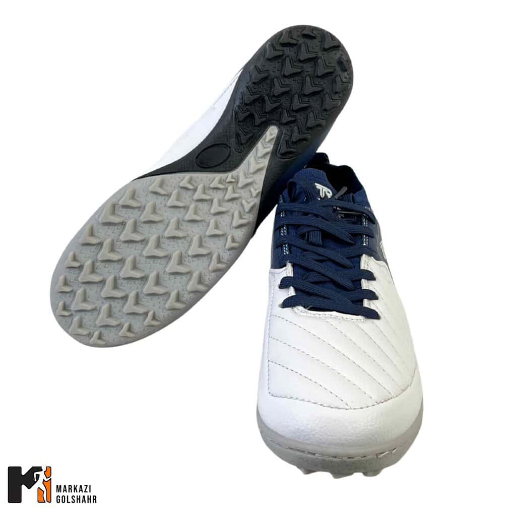 کفش چمن مصنوعی TURF میانه سفید کد 25763 