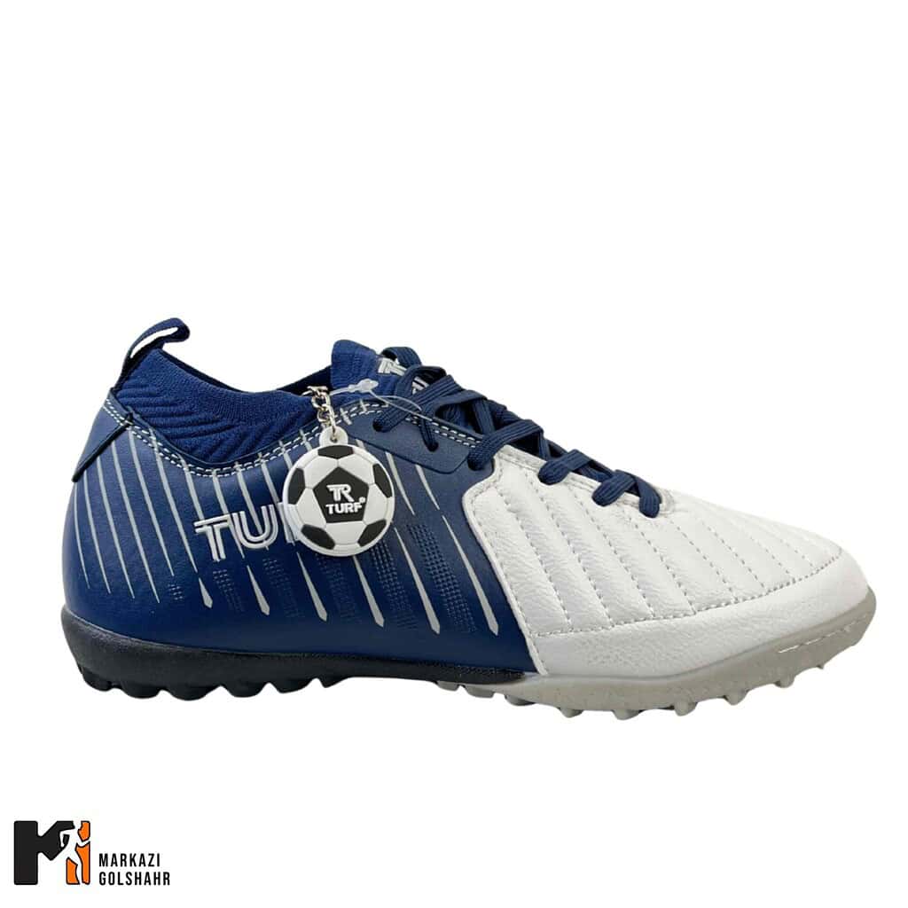 کفش چمن مصنوعی TURF میانه سفید کد 25763 