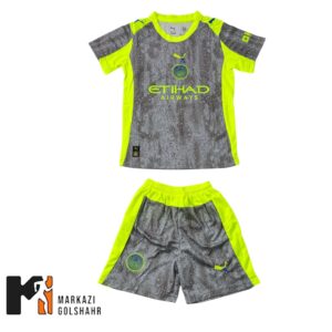 کیت فوتبالی بچه گانه منچستر سیتی طوسی کد 2018026