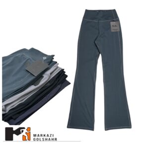 شلوار بوت كات ورزشي زنانه ملانژ كد ٣٠٣٢٠