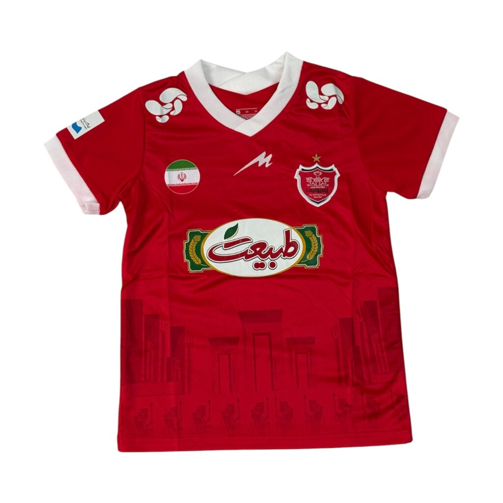 بلوز شورت فوتبالی بچه گانه طرح پرسپولیس کد ۲۰۲۲۶۱۱