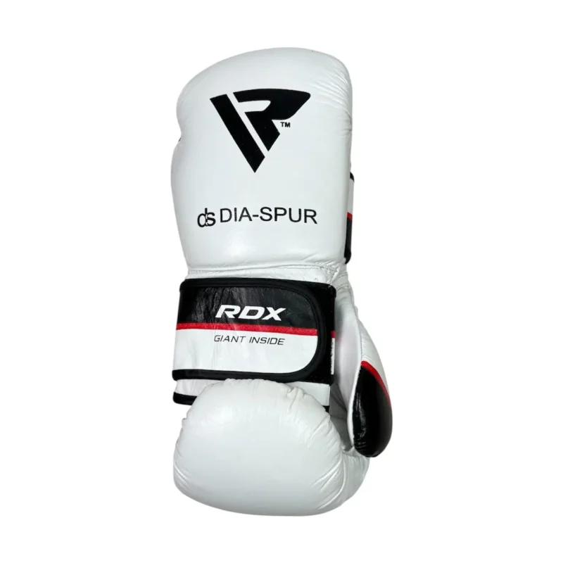 دستکش بوکس چرم RDX DS سفید مشکی